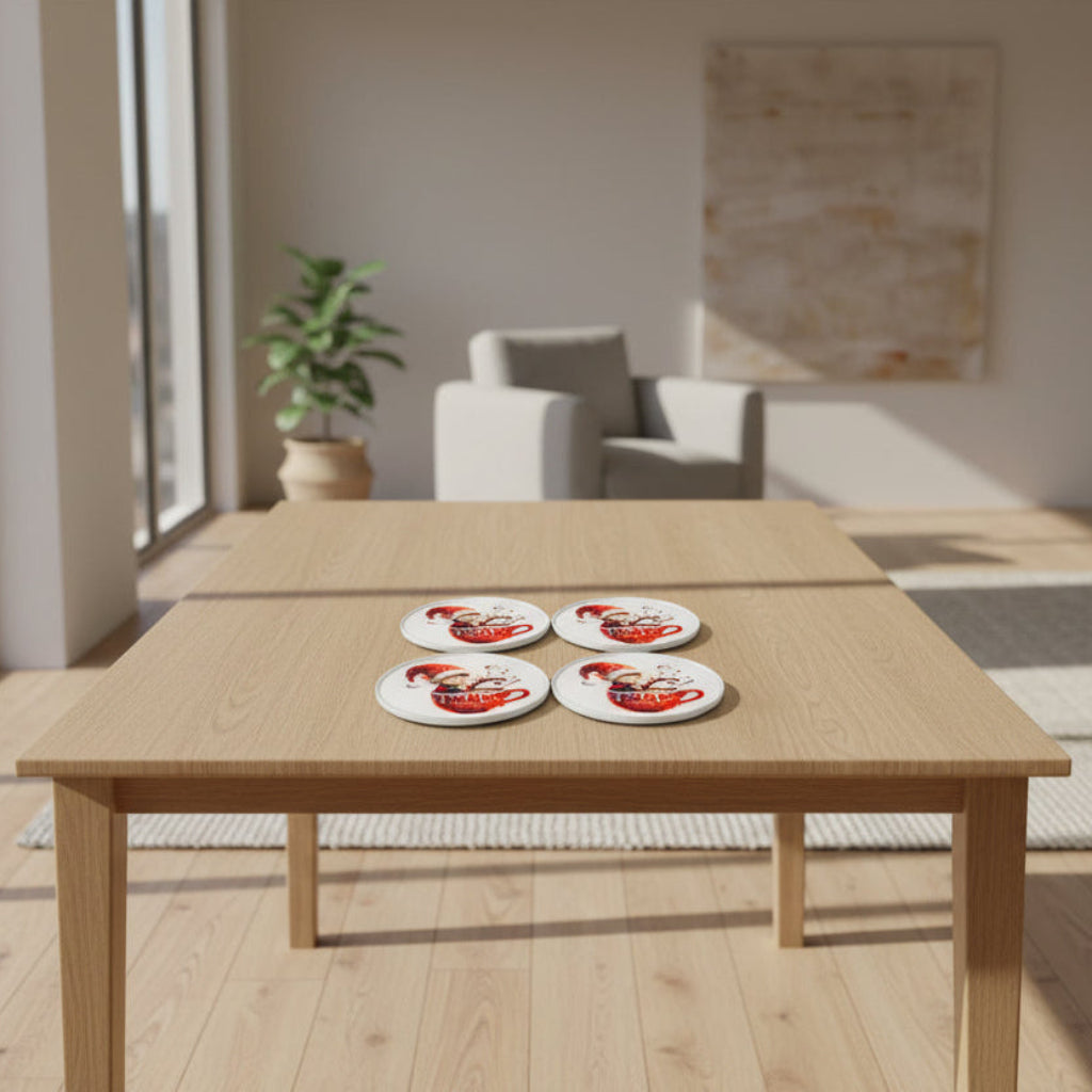 4 Christmas Elf Coasters Red and White – FACE IT HOME DECOR