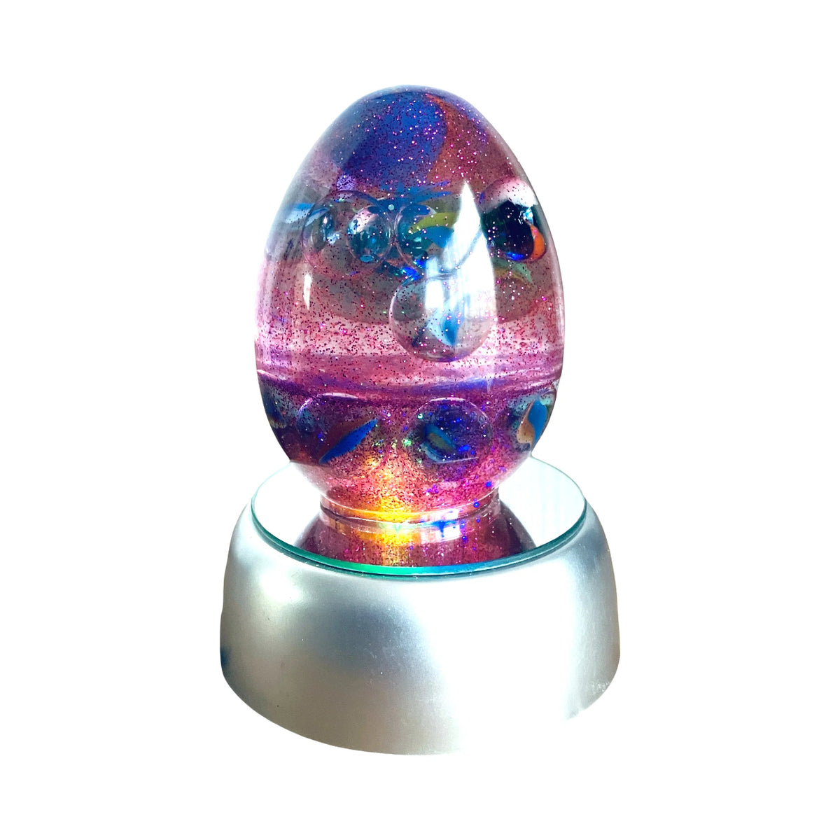 Led Colour Changing Resin Marble Egg image 2