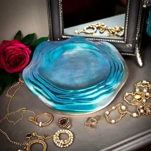 Resin Metallic Wave Storage Tray Plate image 0