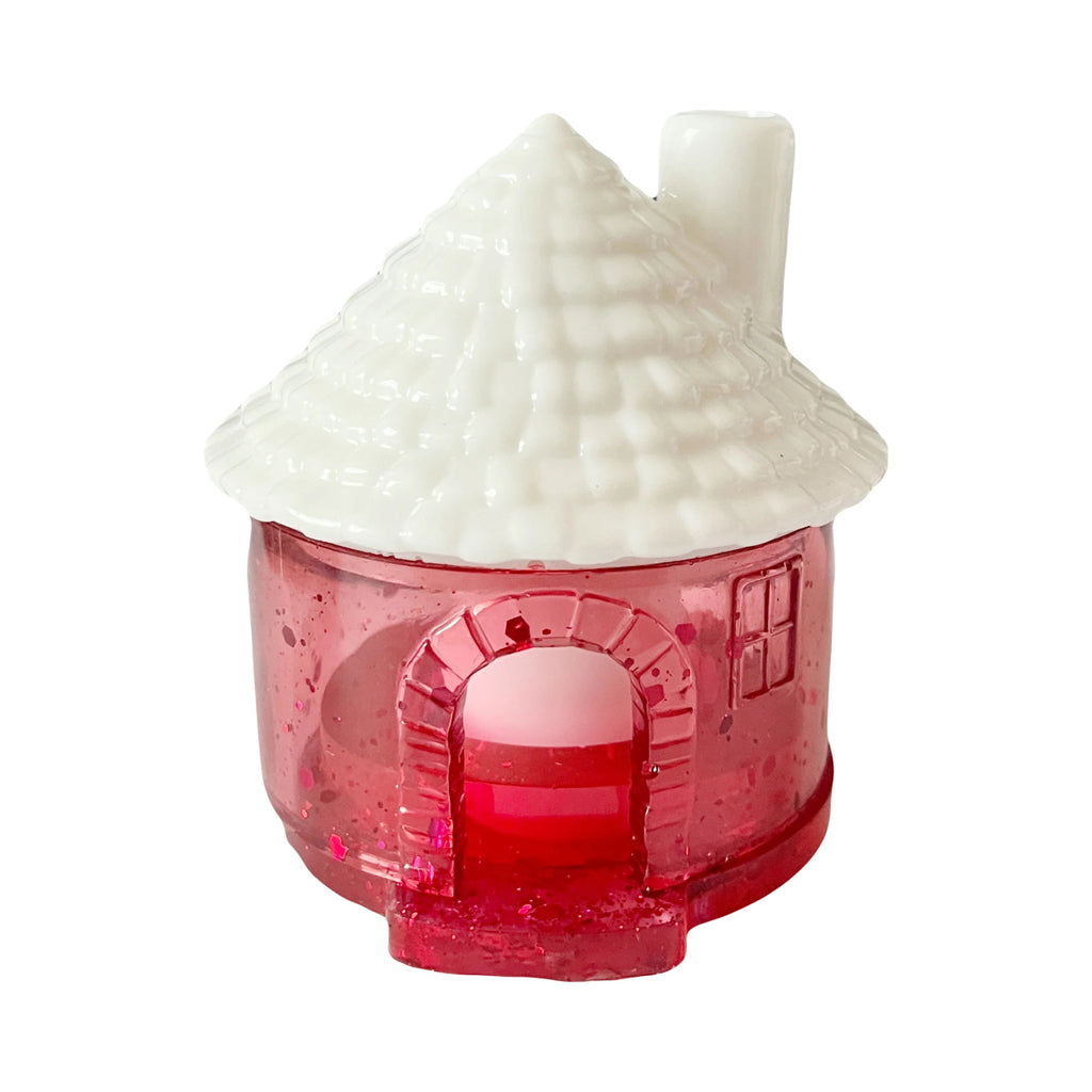 Red and White Christmas Candle Holder House image 8