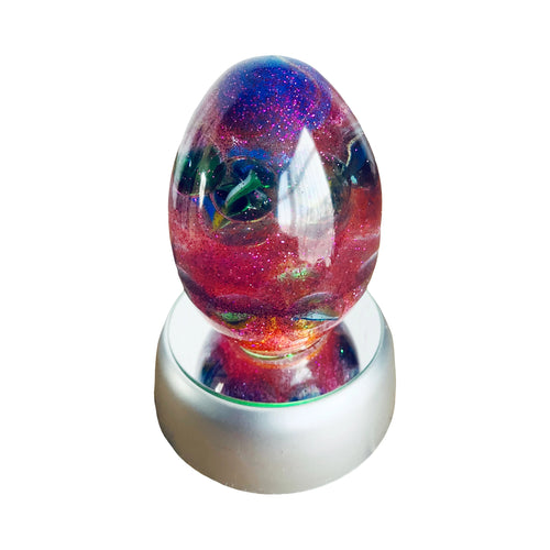 Led Colour Changing Resin Marble Egg image 1